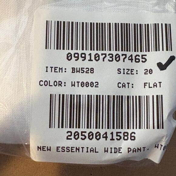 J Crew Wide Leg Linen Essential Pants 20 White NWT Trousers Women's BW528 J.Crew - Picture 5 of 5